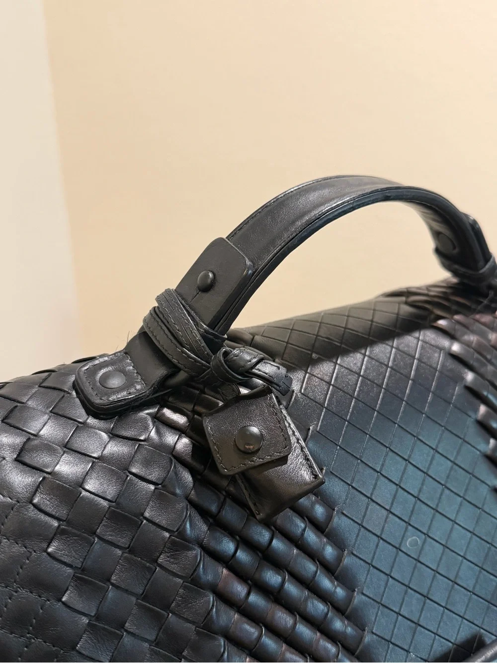Bottega Veneta Black Leather Large Briefcase